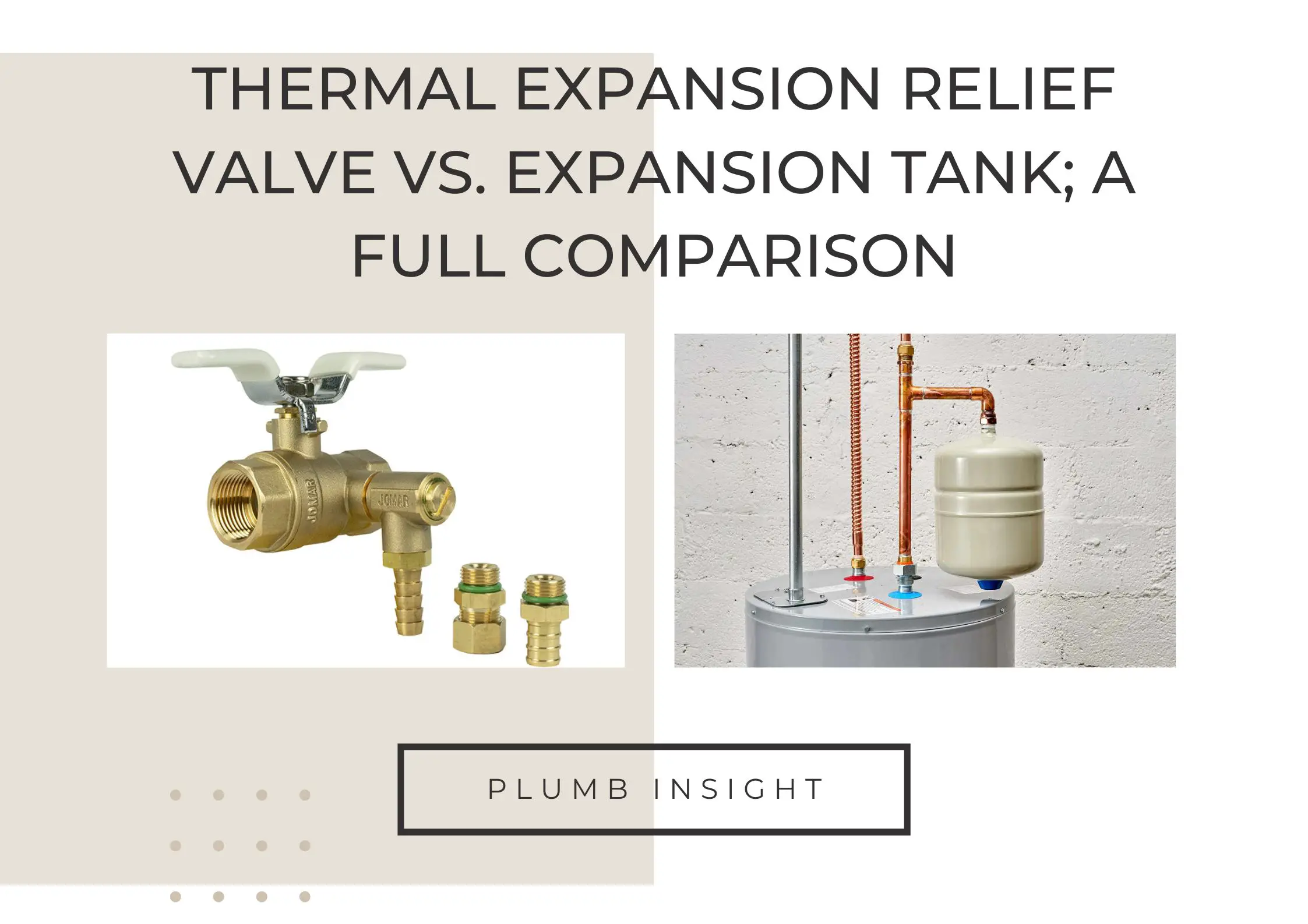 Thermal Expansion Relief Valve Vs. Expansion Tank